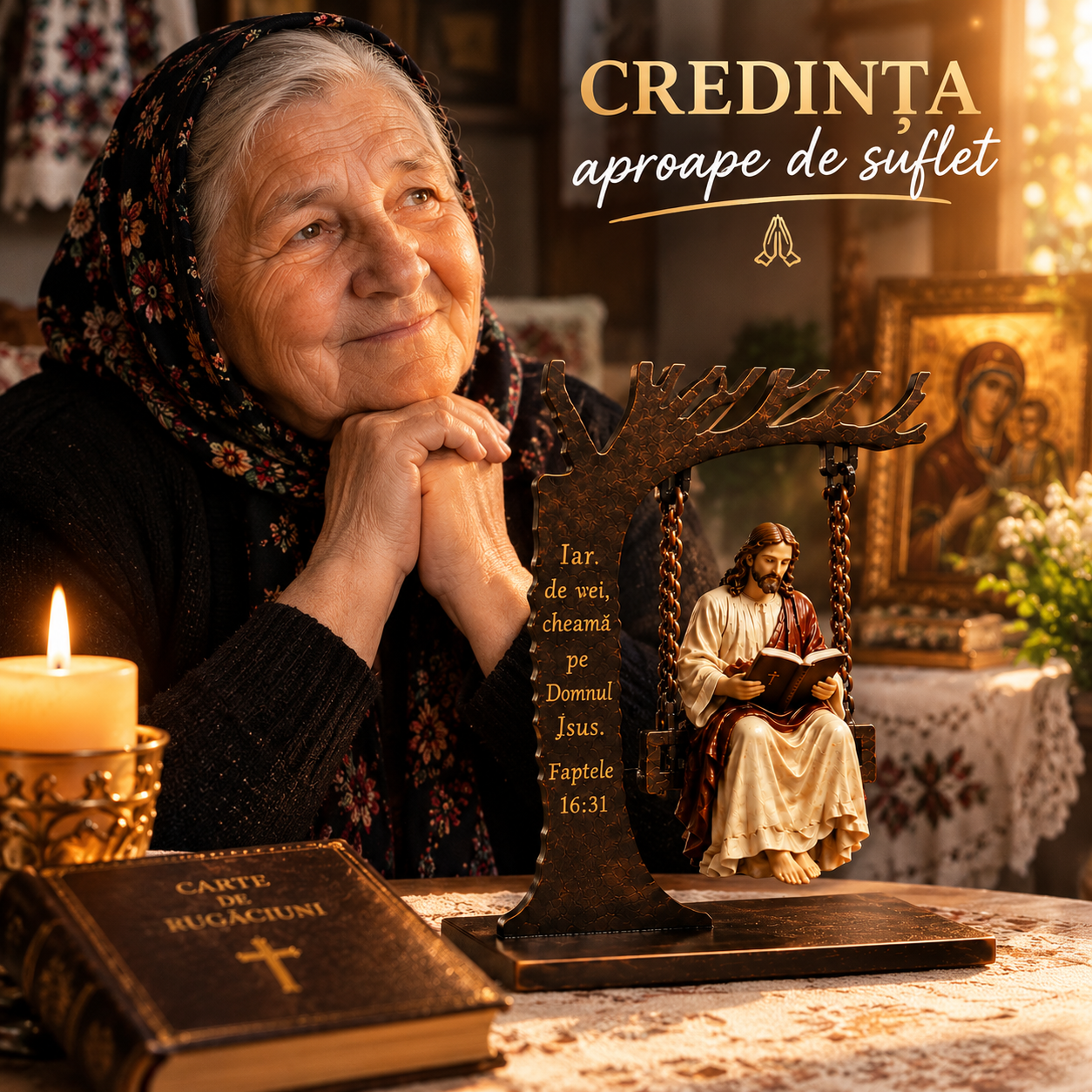 Statuetă Cu Iisus CredințaVie™