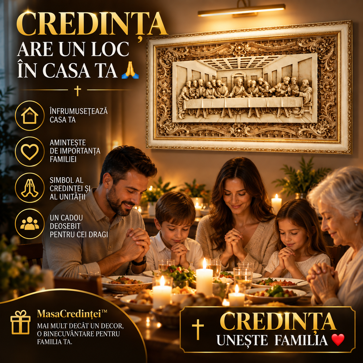 Tablou Cina cea de Taină MasaCredinței™